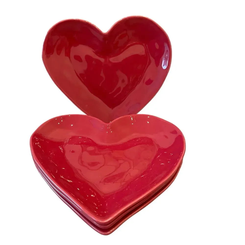 Copied -  New Target Threshold Pink Heart Melamine Dinner Plate Set of (4)